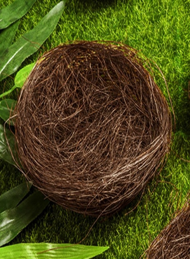 CAXUSD Simulated Bird Nest Decoration for Garden and Easter - Small Rustic Faux Bird Nest Plate Decor for Party Photography Props and Birdcage Accessories - Image 3